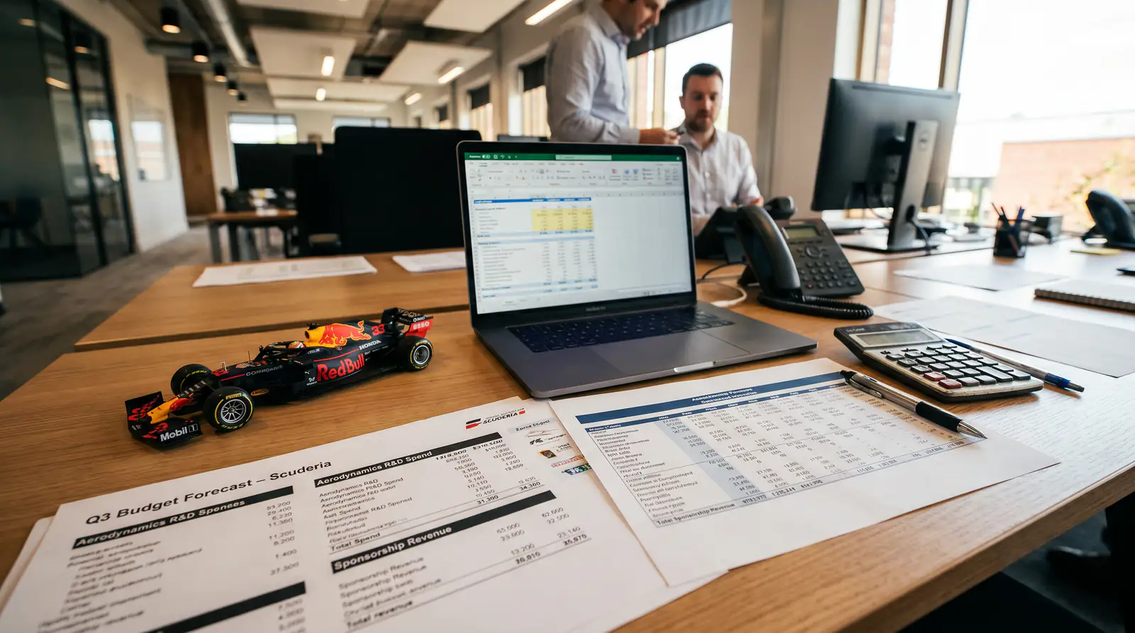 F1 team financial reporting documents showing budget cap implications for outright championship betting