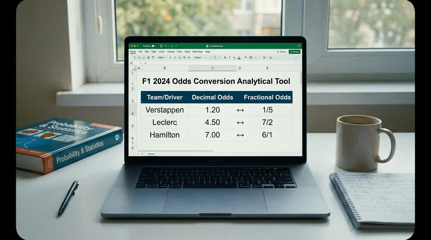 F1 decimal odds showing total return including stake for cross-market comparison with fractional format