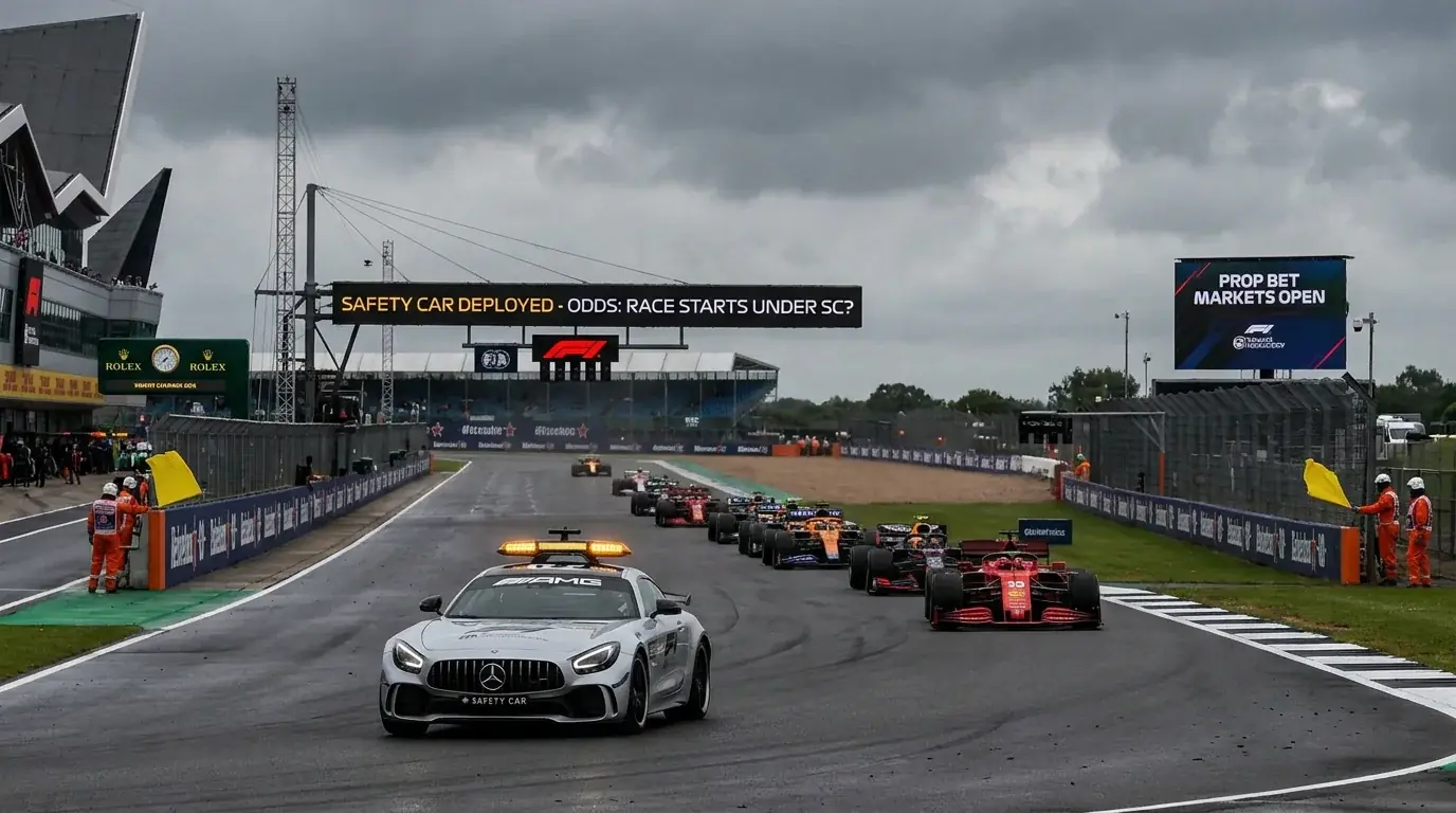 F1 safety car deployed on track relevant to prop betting markets