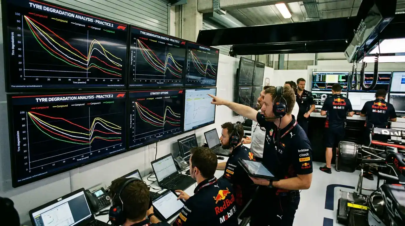 F1 circuit comparison showing historical one-stop versus two-stop race strategies by venue