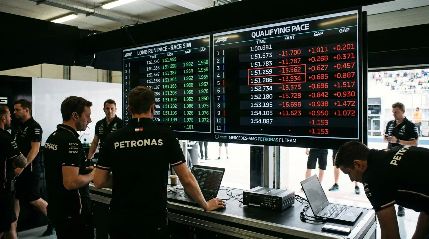 F1 practice race simulation data compared against qualifying result revealing mispriced race winner odds