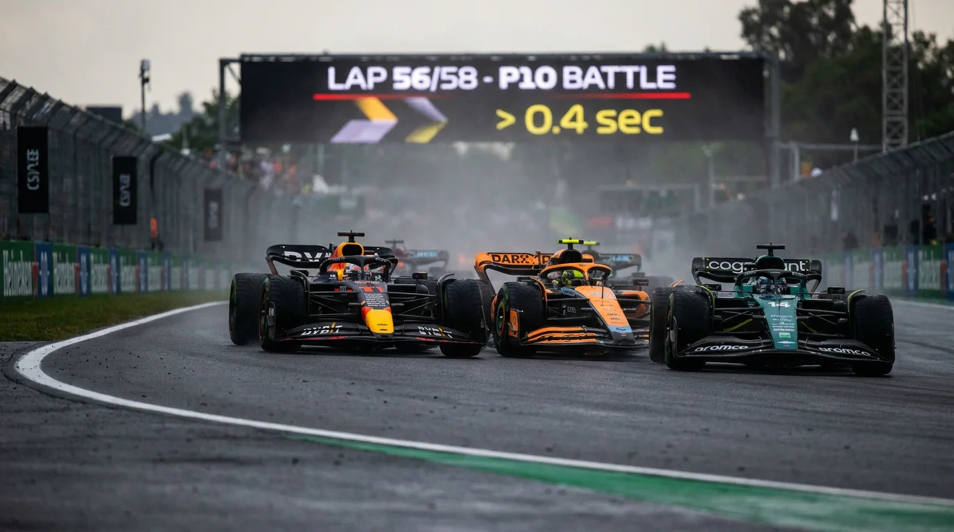 F1 frontrunner retirement creating unexpected points finish for backmarker driver outside normal range