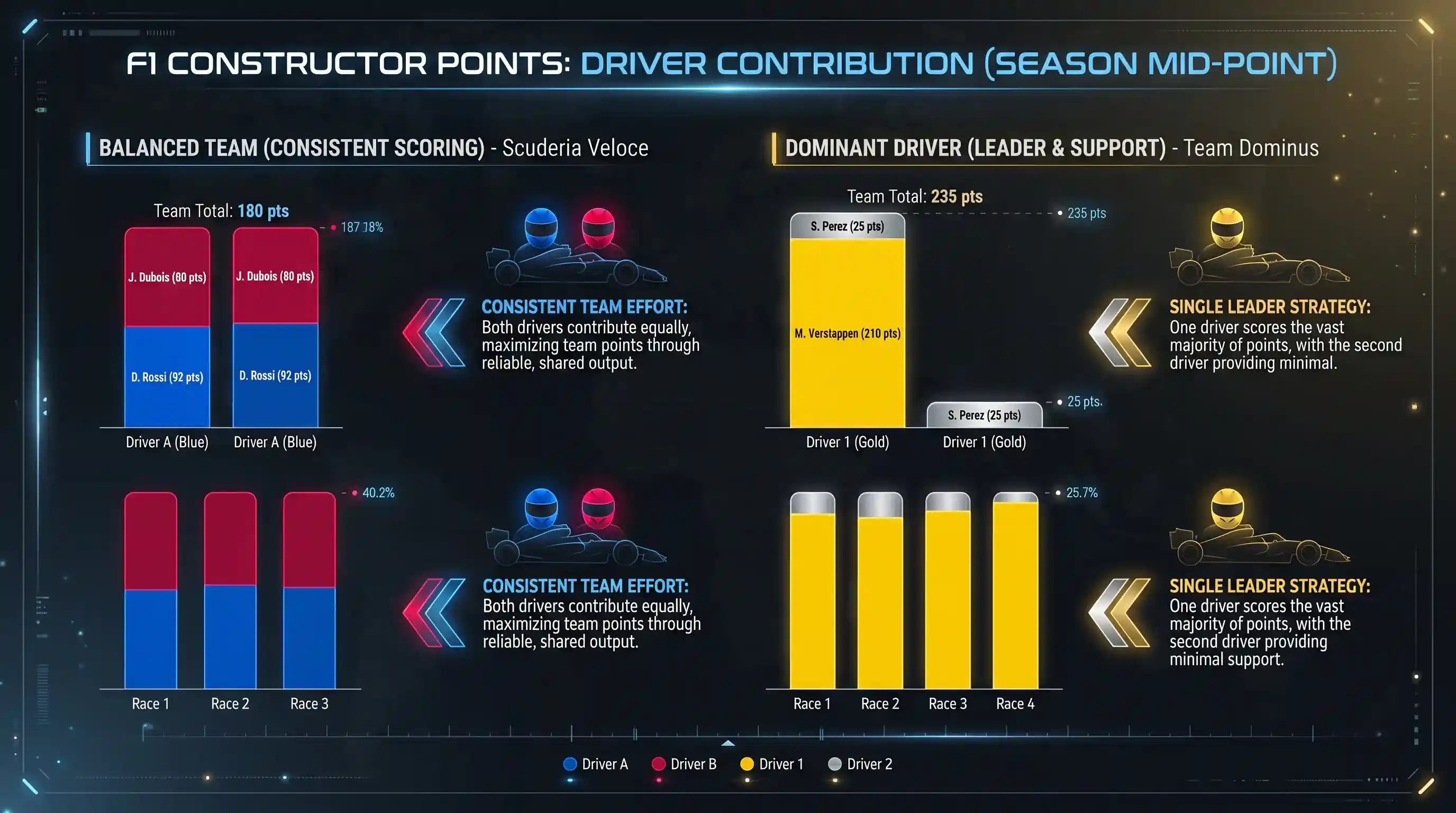 F1 second driver scoring consistent points creating undervalued constructor championship betting opportunity